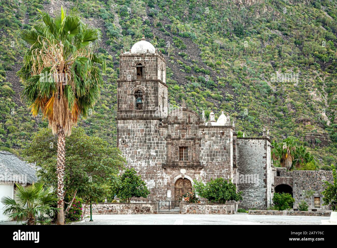 San Javier Mission (ca. 1758), San Javier, near Loreto, Baja California Sur, Mexico Stock Photo