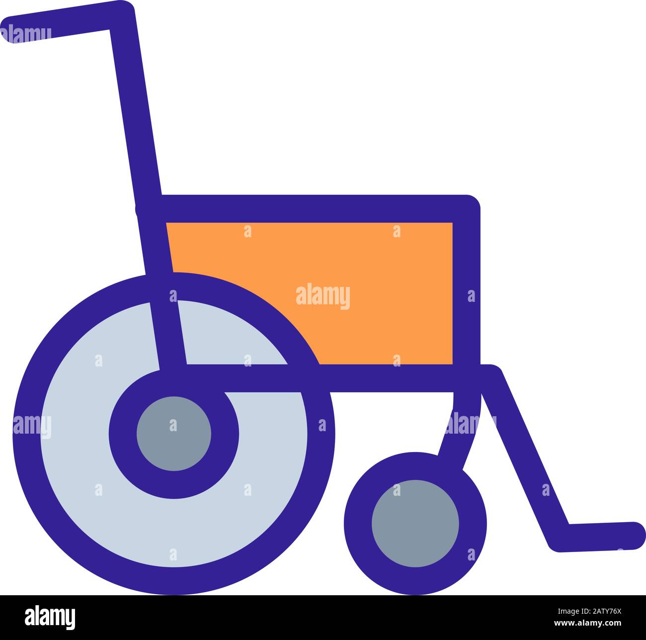 wheelchair icon vector. Isolated contour symbol illustration Stock Vector