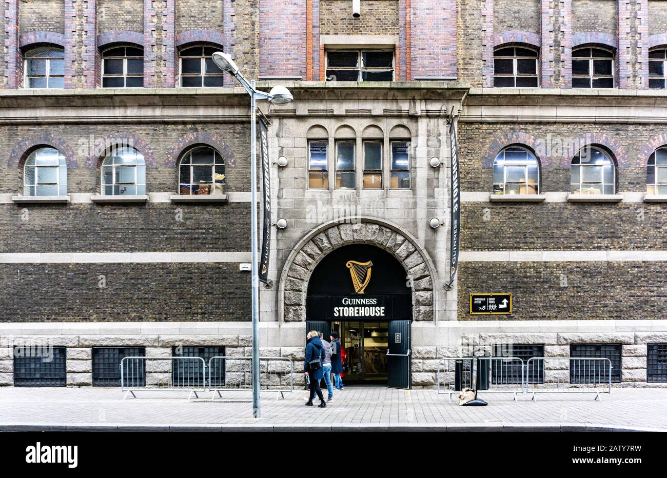 The entrance to the Guinness Storehouse, Ireland's most popular tourist attraction. Stock Photo