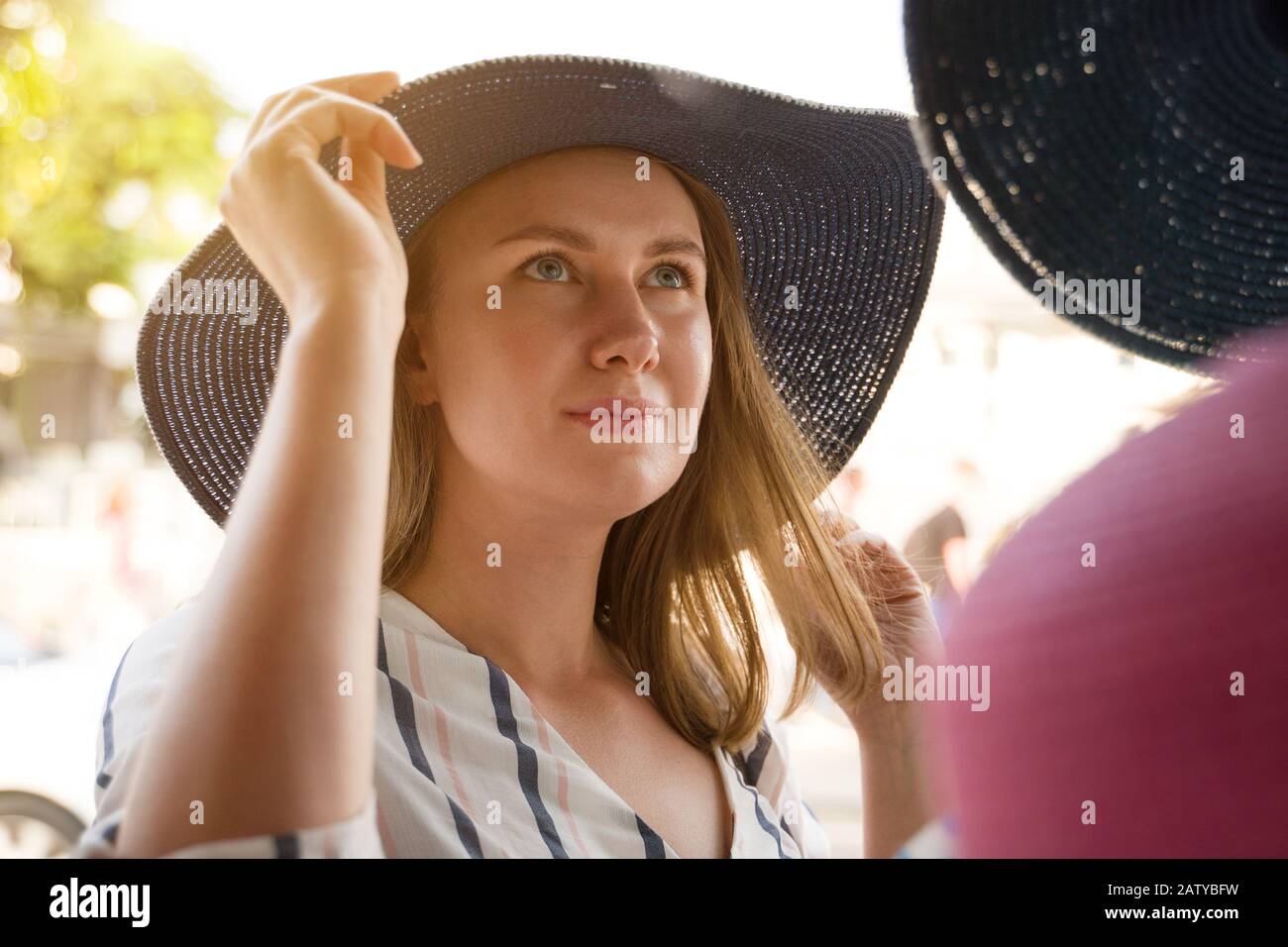 choosing hat