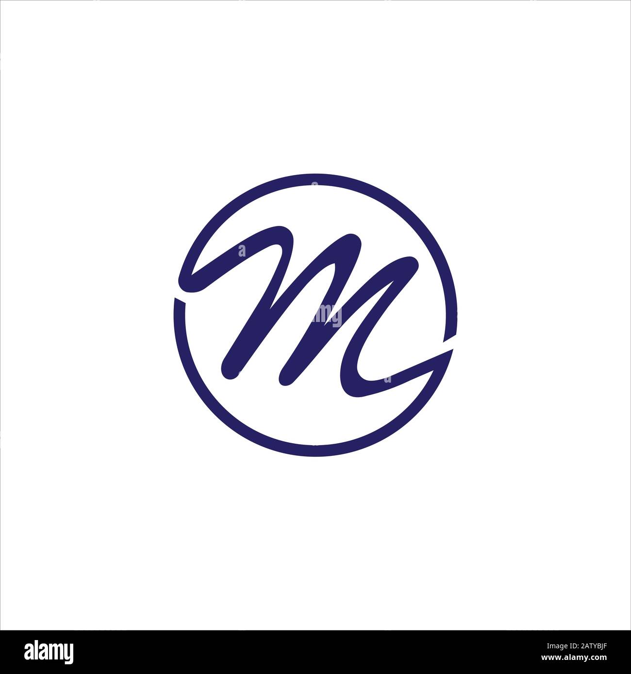 Initial letter m logo design template Stock Vector