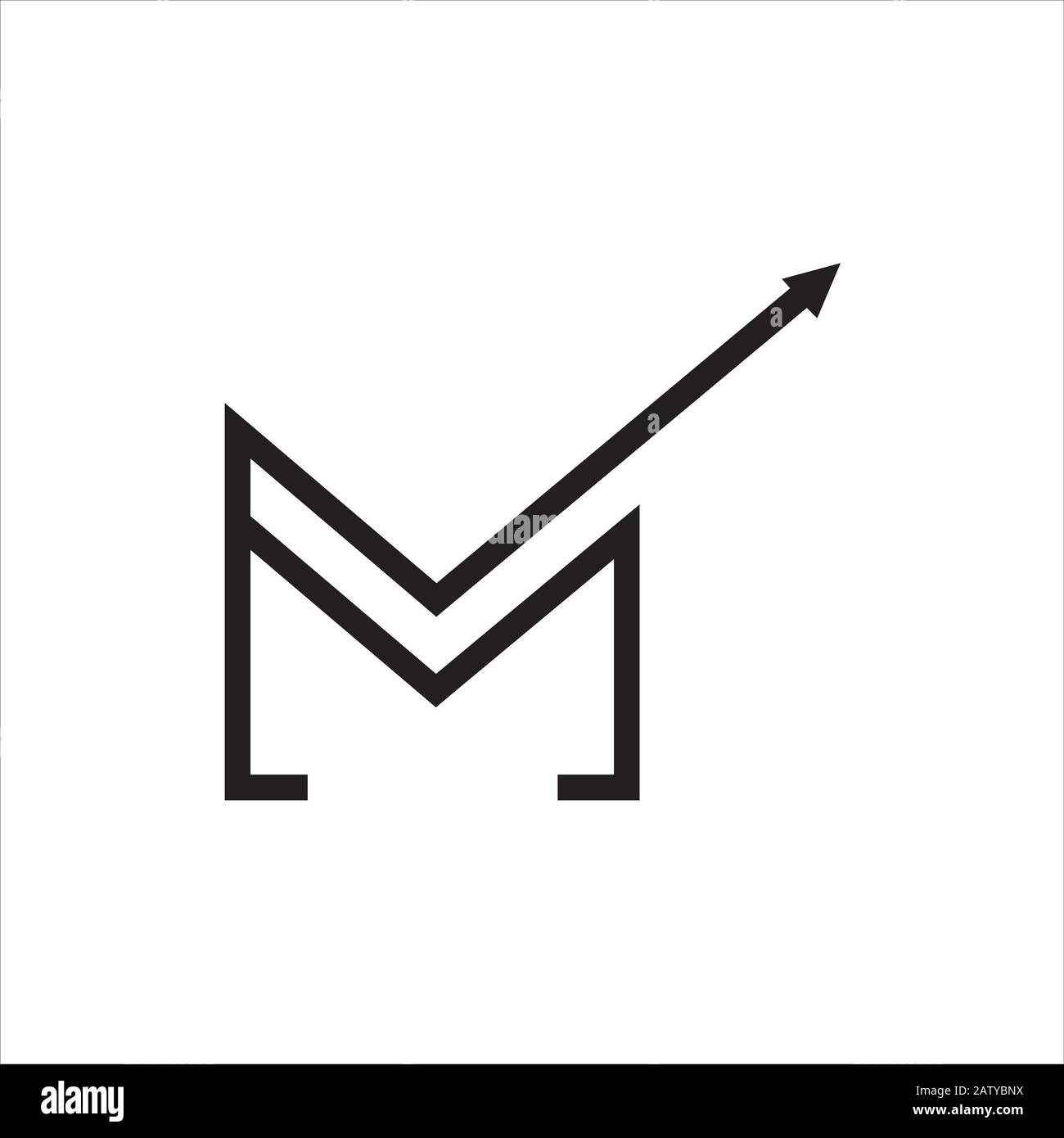 Initial letter m logo design template Stock Vector Image & Art - Alamy