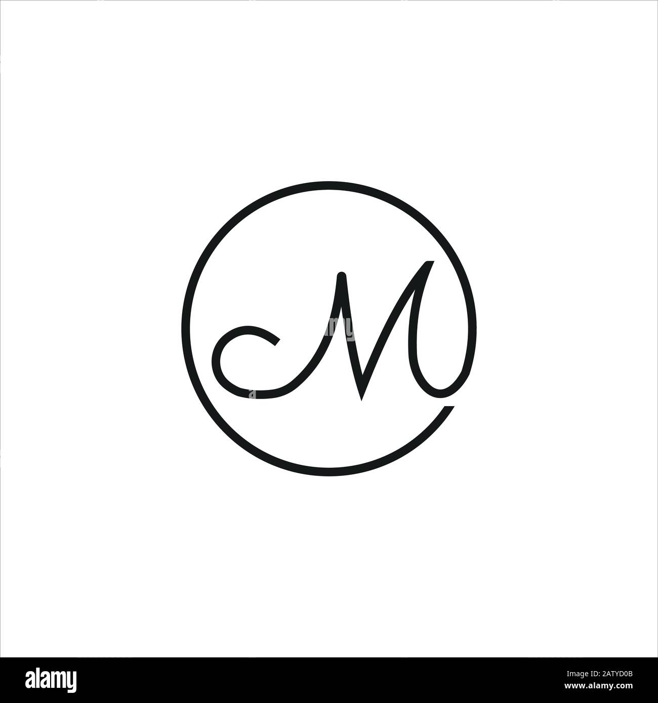 Initial letter m logo design template Stock Vector Image & Art - Alamy