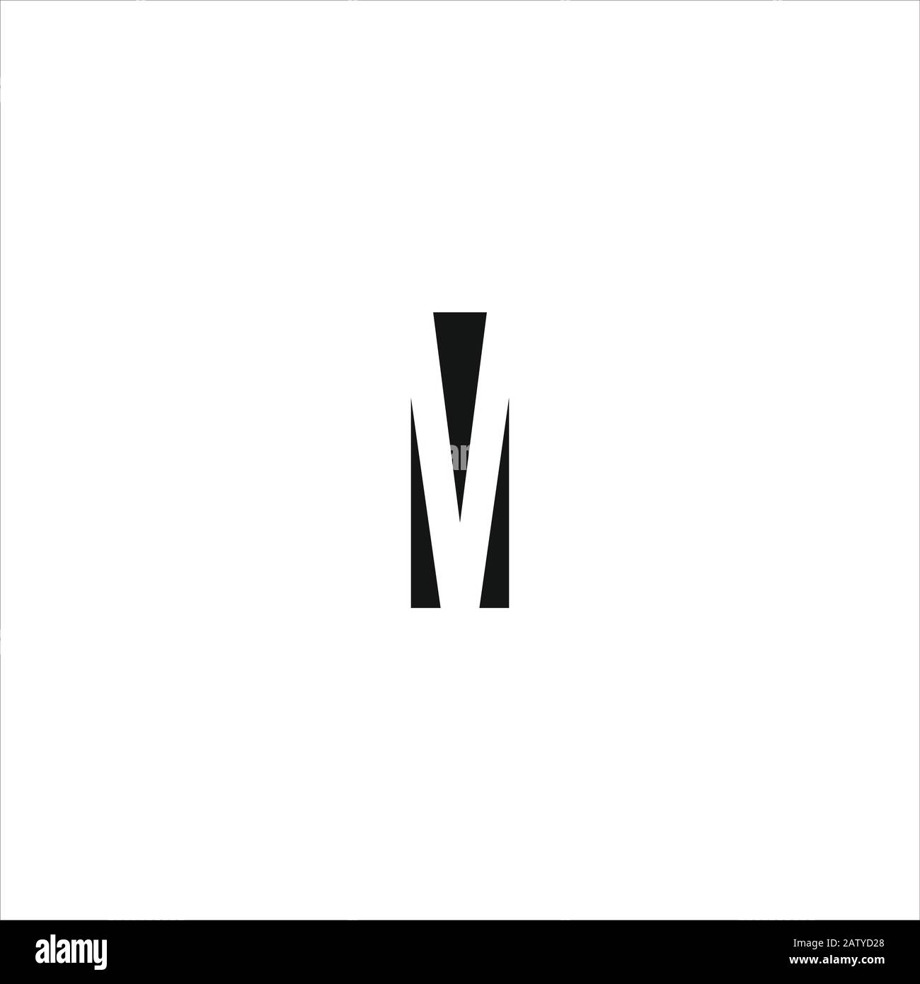 Initial letter m logo design template Stock Vector