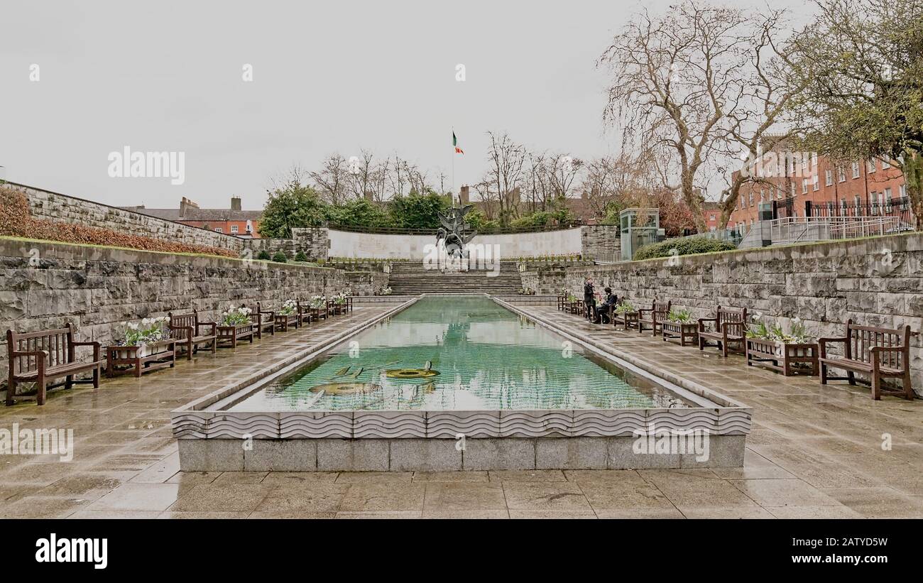 Garden of Remembrance, Dublin, Ireland, memorial garden dedicated to the memory of all those who gave their lives in the cause of Irish Freedom Stock Photo