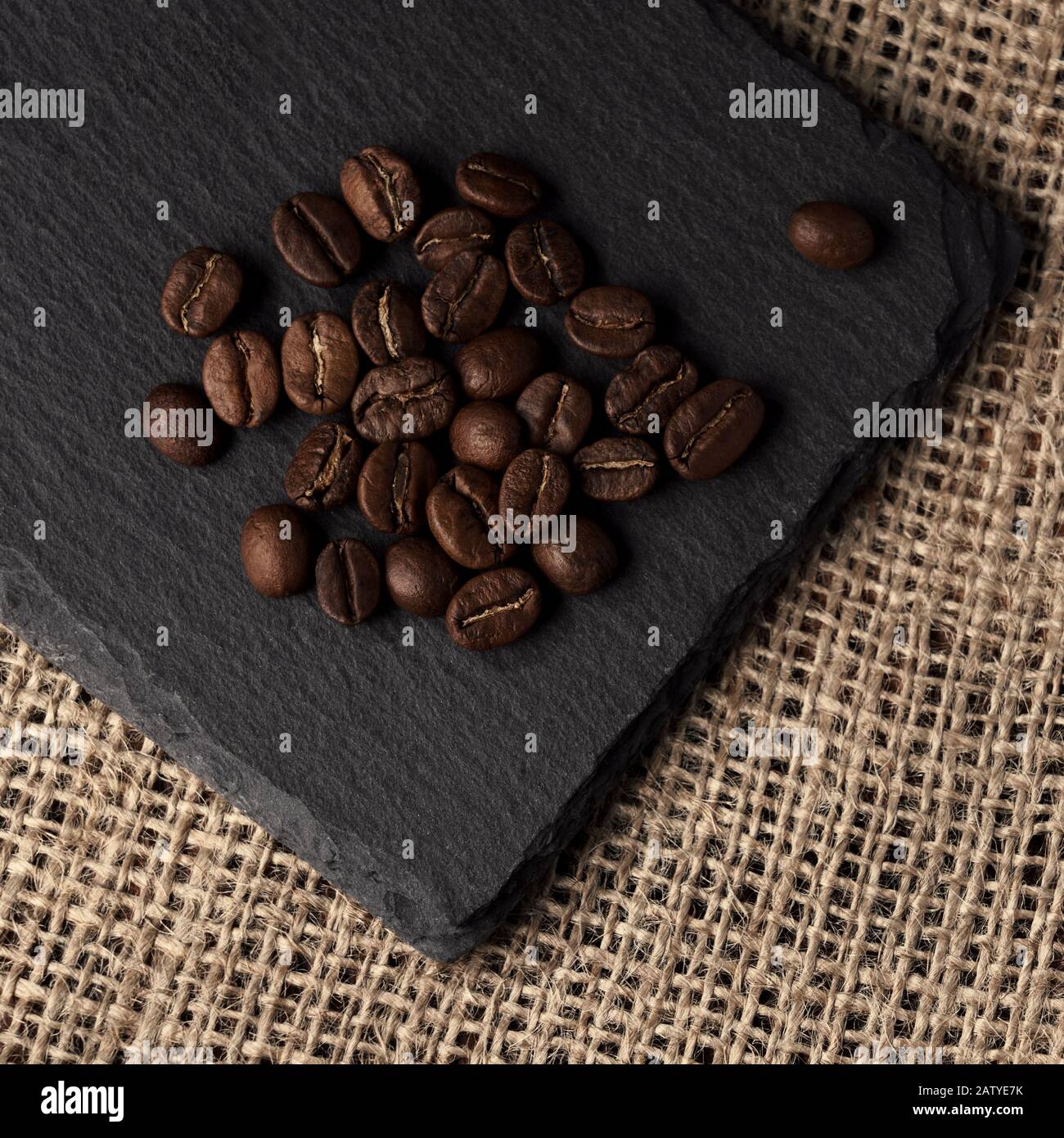 Dark brown coffee beans square hi-res stock photography and images - Alamy