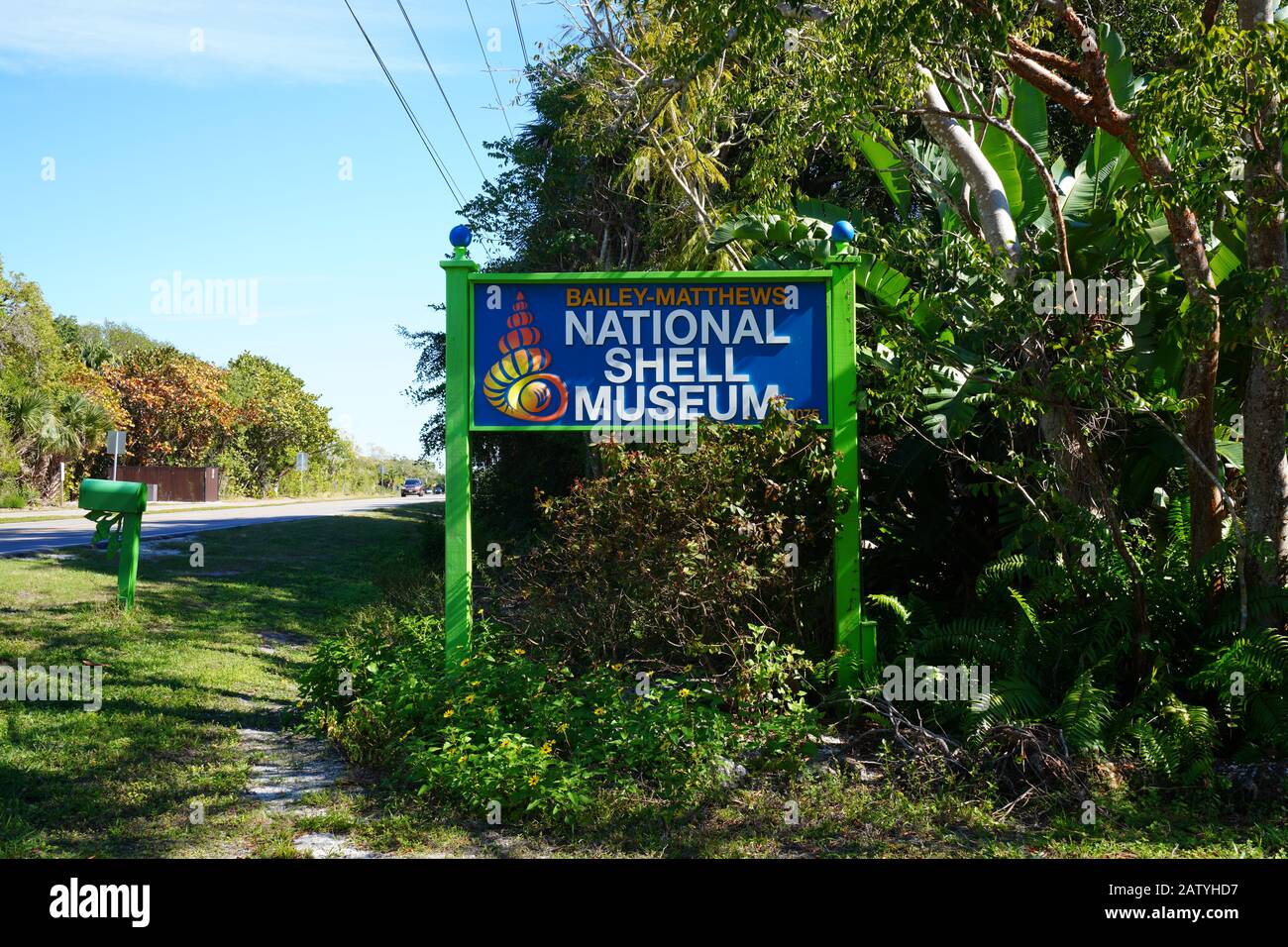 SANIBEL, FLORIDA -26 JAN 2020- View of the Bailey-Matthews National Shell Museum, a seashell conchology museum located in Sanibel Island, Lee County, Stock Photo
