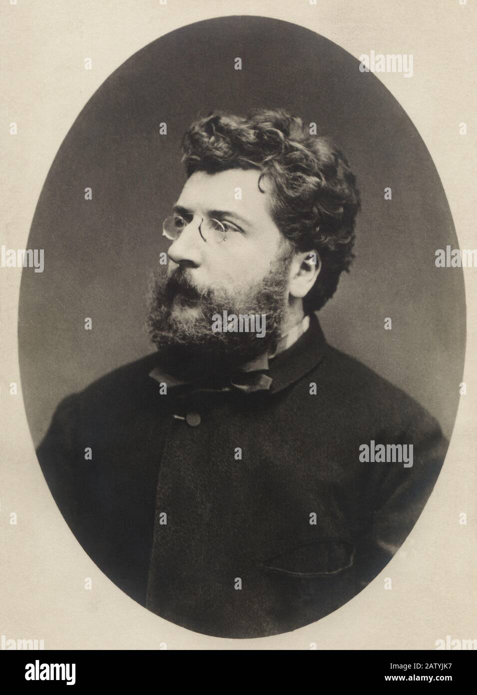 1870 c :  the french music composer  GEORGES  BIZET ( Paris 1838 - Bougival 1875 ) , most celebrated for CARMEN (  1874 , from a novel by Prospére Mer Stock Photo