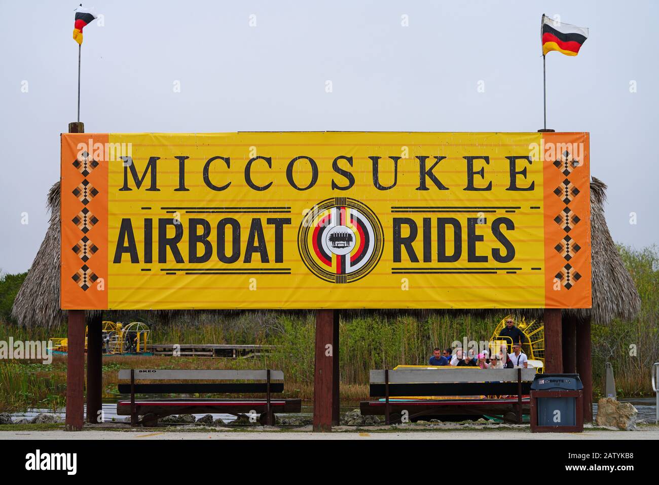 MICCOSUKEE, FL 28 JAN 2020 View of the Miccosukee Tribe of Indians of