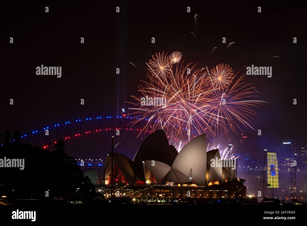New Years Eve fireworks display, Sydney, Australia 31 December 2019 Stock Photo