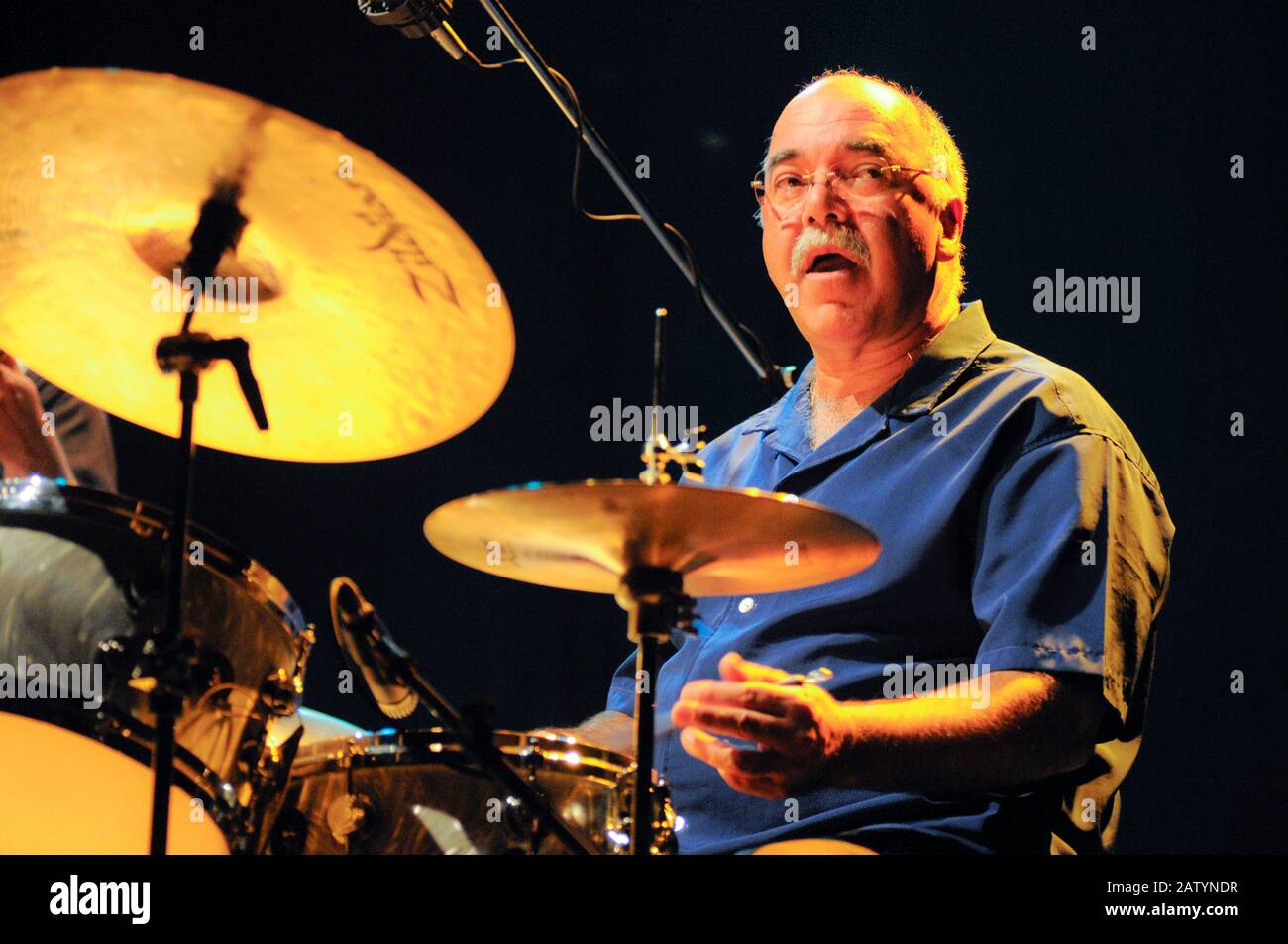 Peter Erskine, jazz drummer, performing live Stock Photo