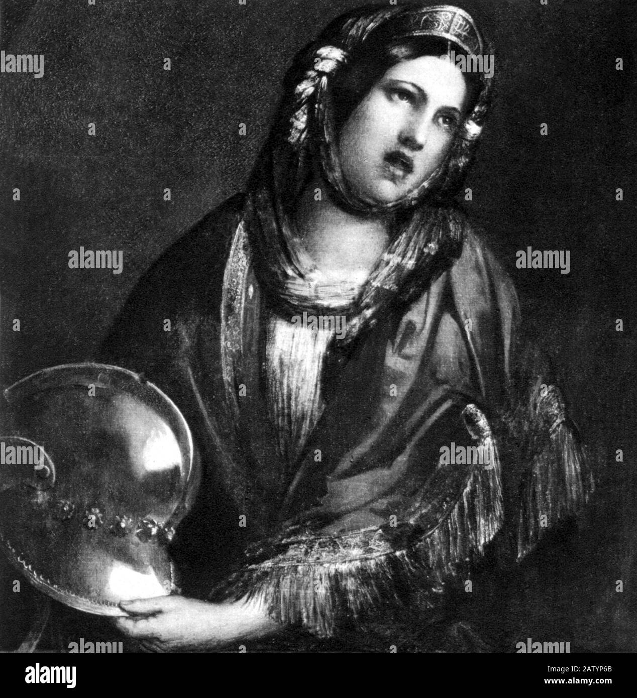 The sorceress DIDONE  ( from a portrait by painter Dosso Dossi ) from the book  ENEIDE  by  latin poet VIRGILIO Publio Marone ( Andes, Mantova 70 bC. Stock Photo