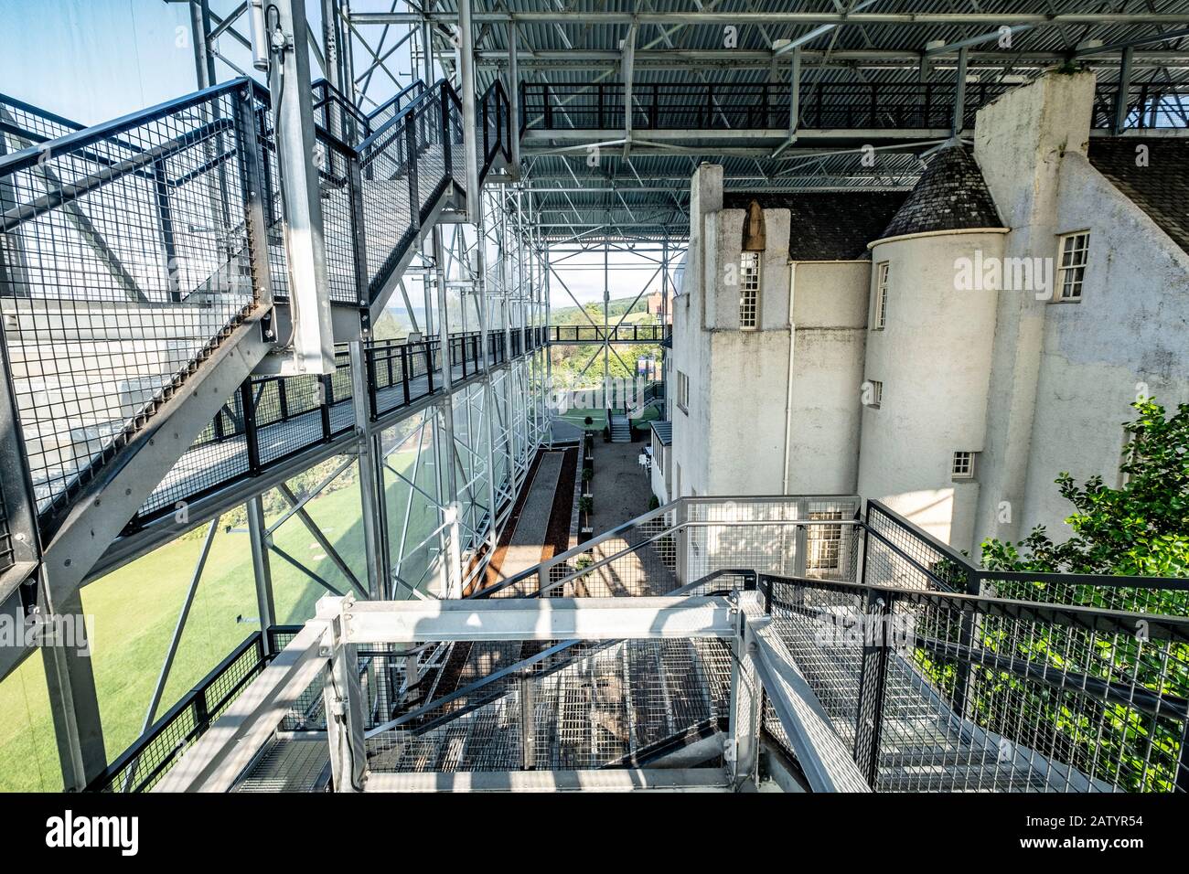 The Hill House, Helensburgh, protective covering and viewing platforms Stock Photo