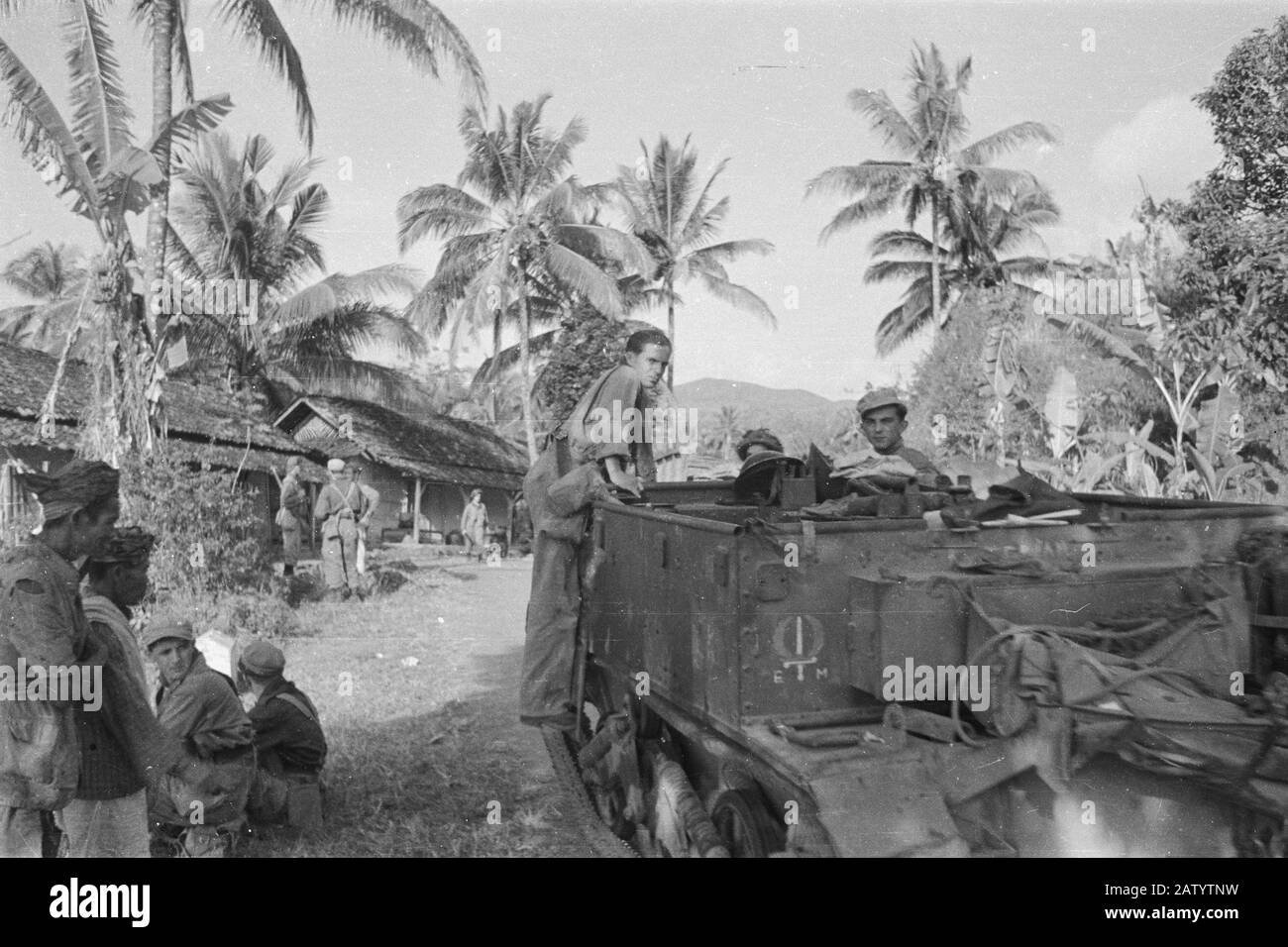 Cheribon Soldiers of the 7 December Division in a Universal Carrier ...