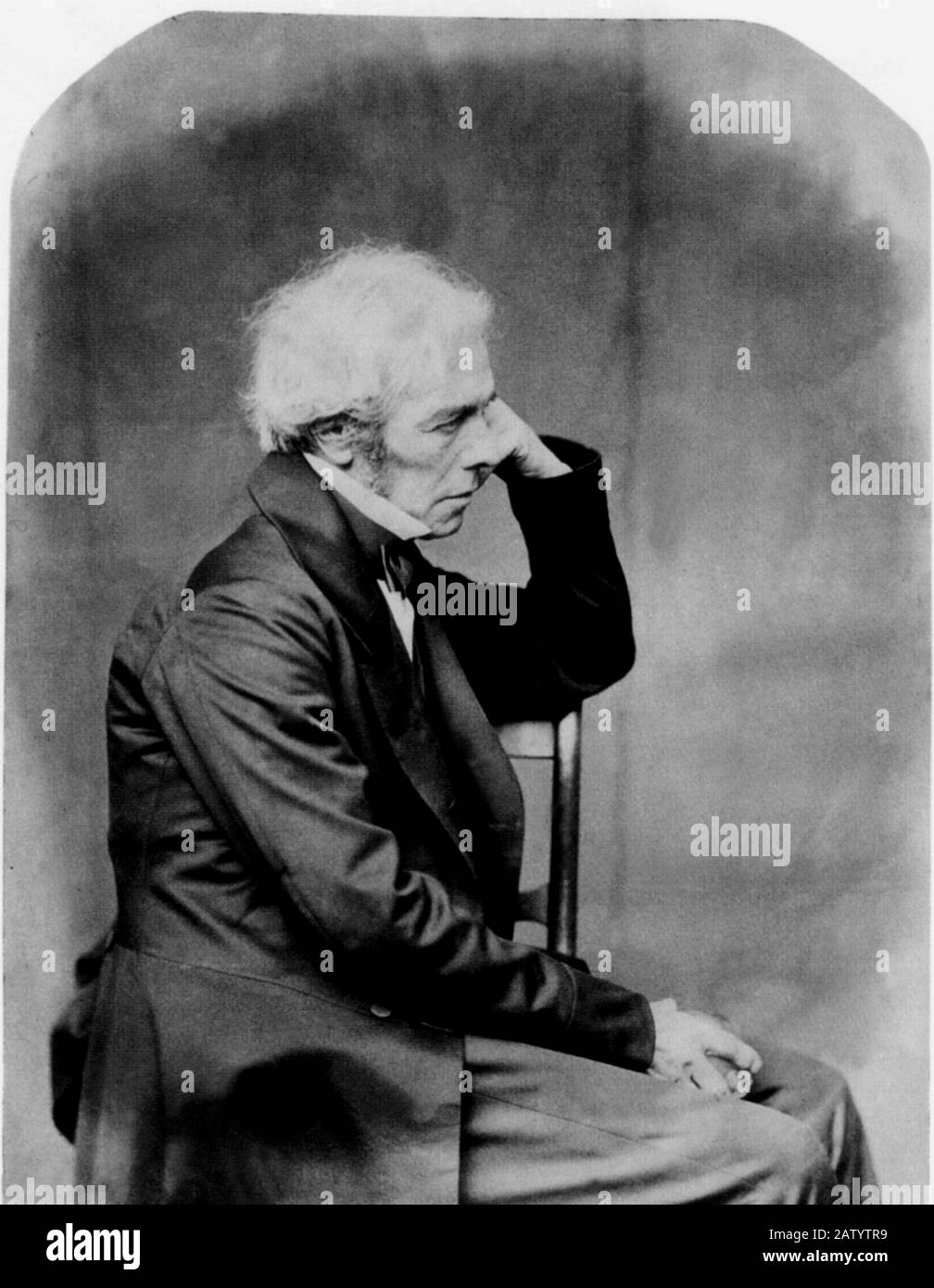 1860 , 30 june : The english physicist  MICHAEL FARADAY ( Newington Butts 1791 - Hampton Court , London 1867 ) , Scientist , discover of Electric Camp Stock Photo