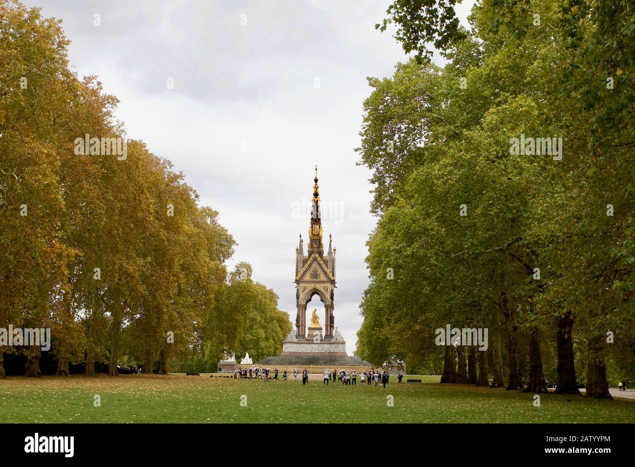 Albert Memorial, Kensington Gardens, Kensington, Royal Borough of Kensington and Chelsea, London, England. Stock Photo