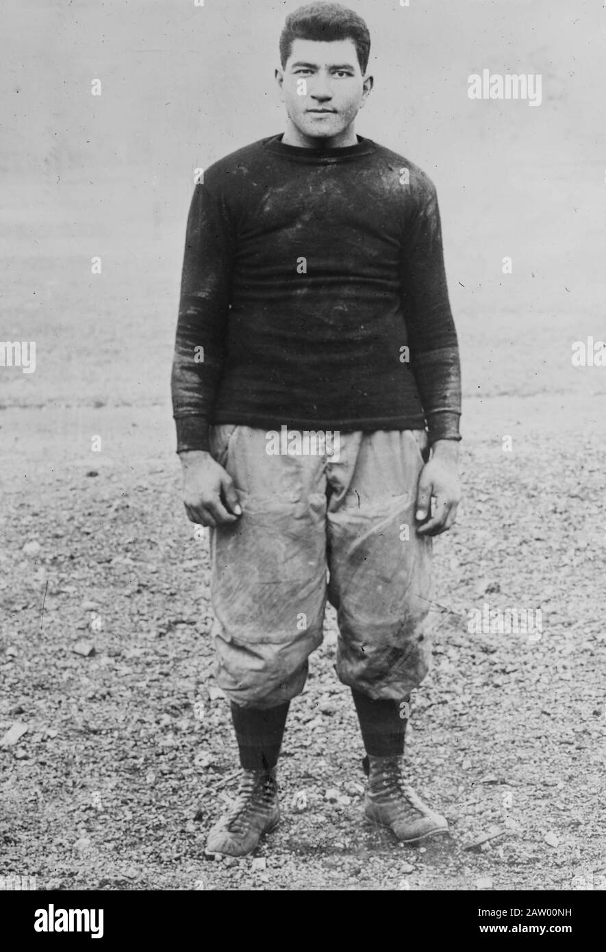 Philip J. Welmas, an American Indian professional football player in the early National Football League Stock Photo