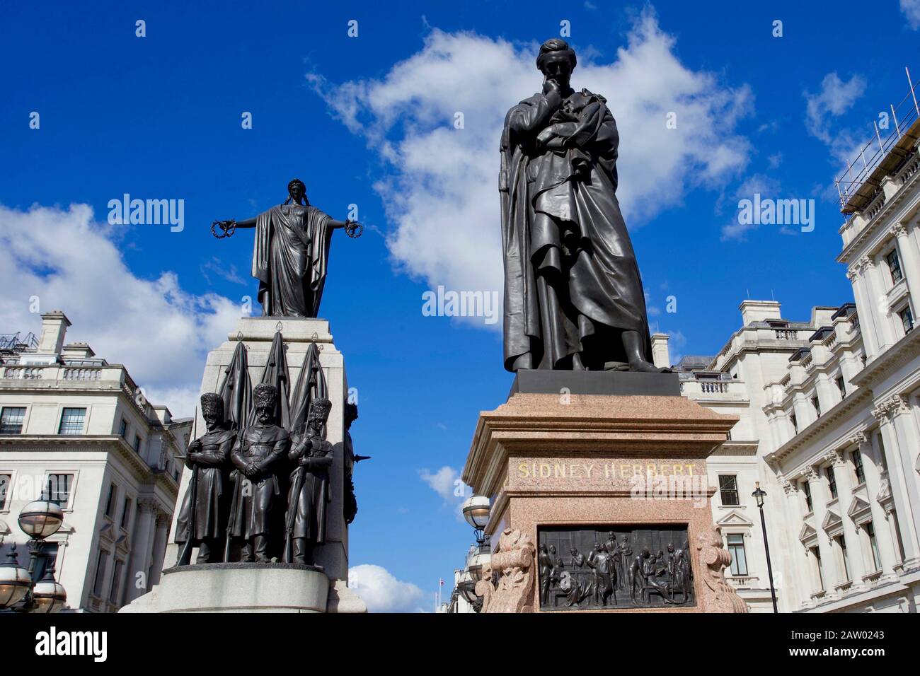 The Guards and Sidney Herbert statues, Crimean War Memorial, Waterloo