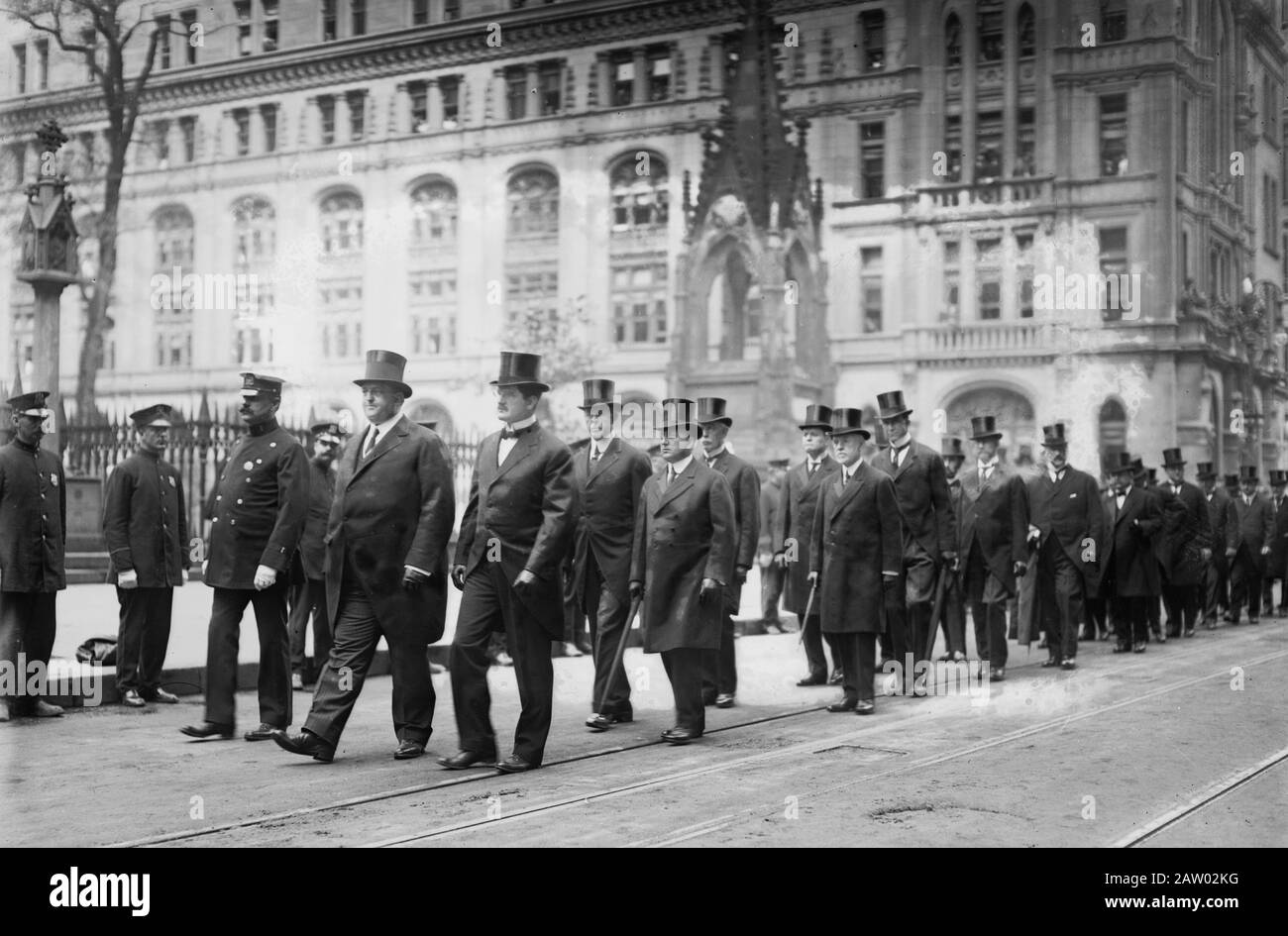 Pall bearers at the funeral of William Jay Gaynor (1849-1913), Mayor of New York City Stock Photo