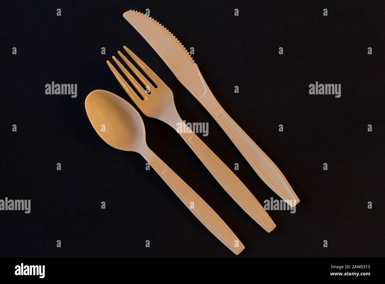 Wood Utensil Set Stock Photo