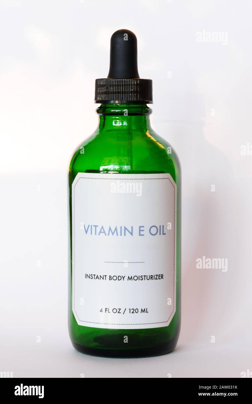 Vitamin E Oil Bottle and Dropper Stock Photo Alamy