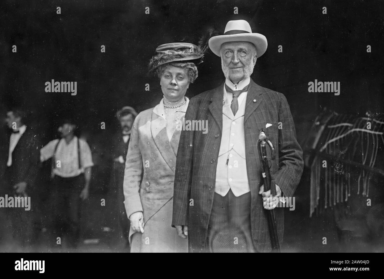 Chauncey Mitchell Depew (1834-1928), U.S. Senator from New York with his wife Stock Photo