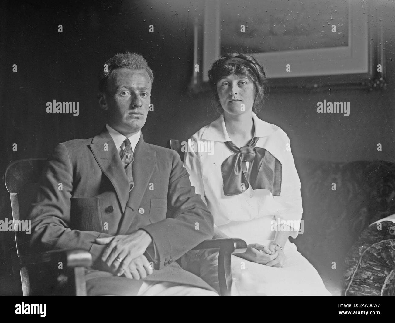 William Weightman and Mary HEaly Powers ca. 1910s Stock Photo