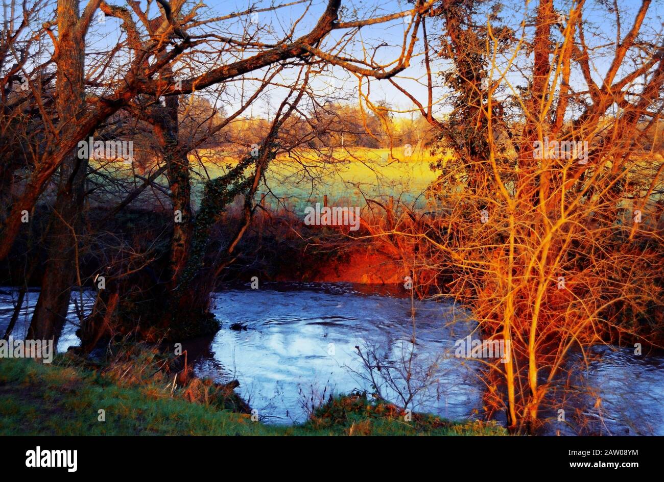 river arrow redditch worcestershire england uk Stock Photo Alamy