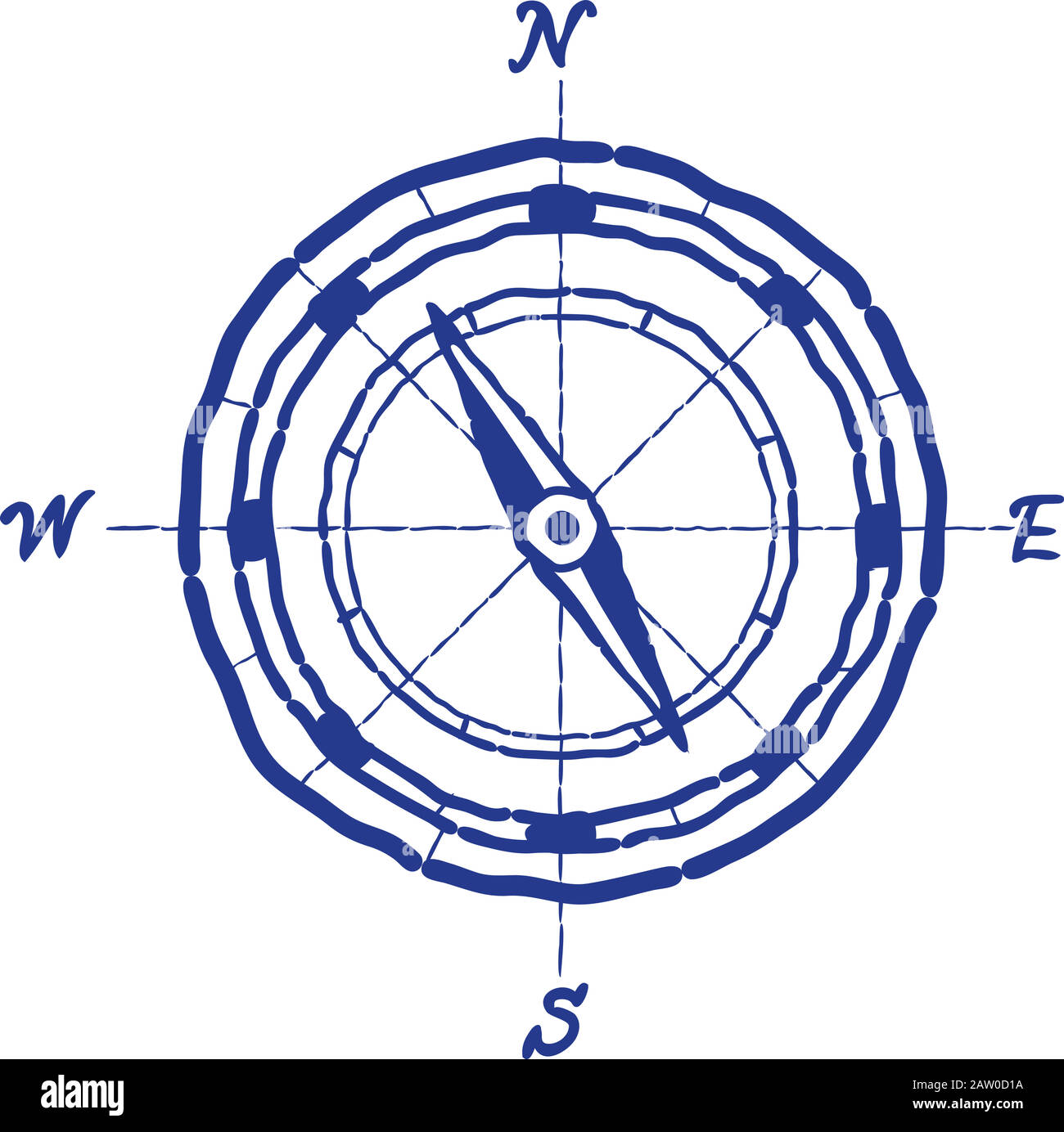 Compass showing north symbol direction Stock Vector Images Alamy