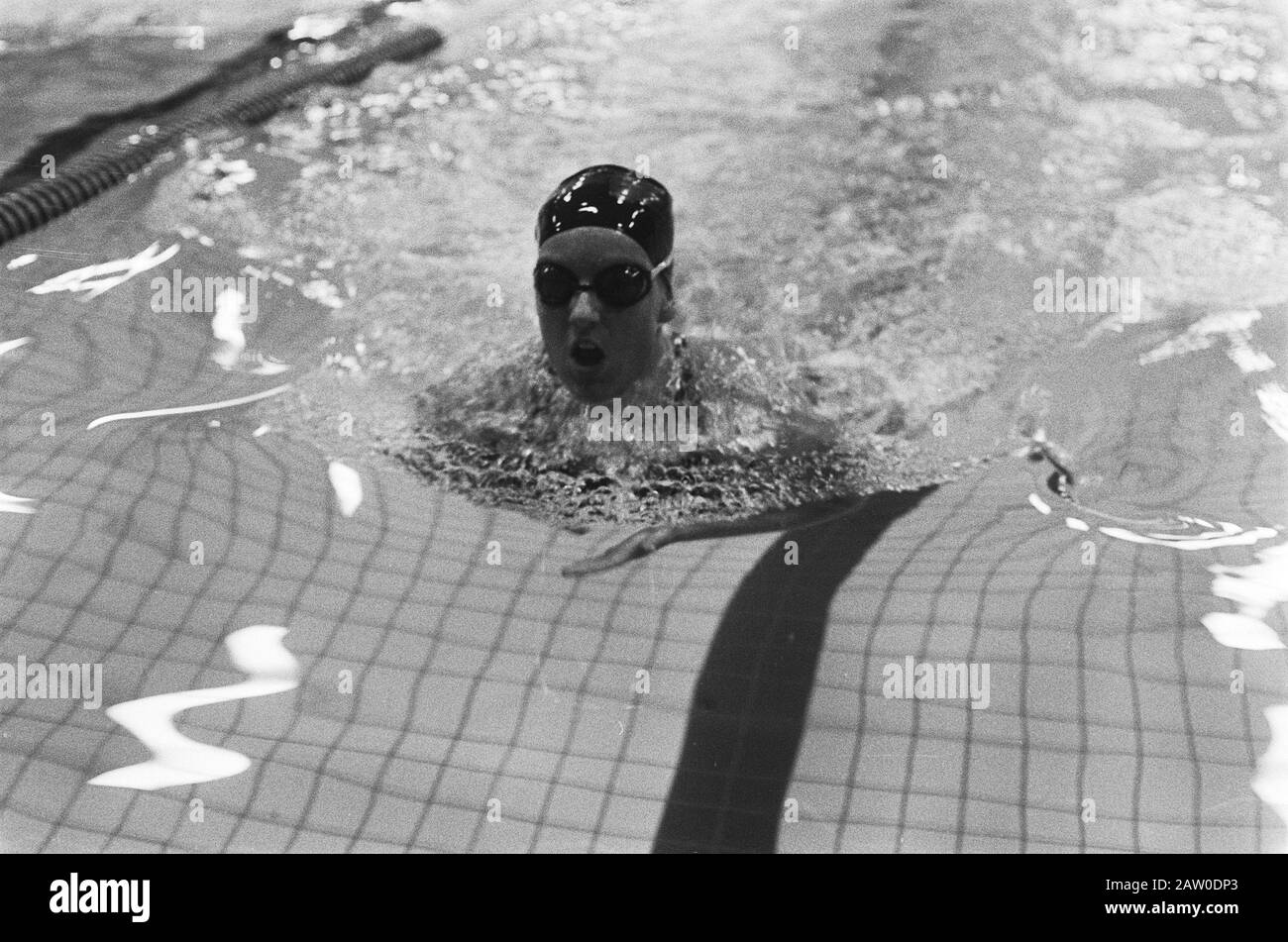 National swimming championships Amersfoort; Ineke Ran after her race