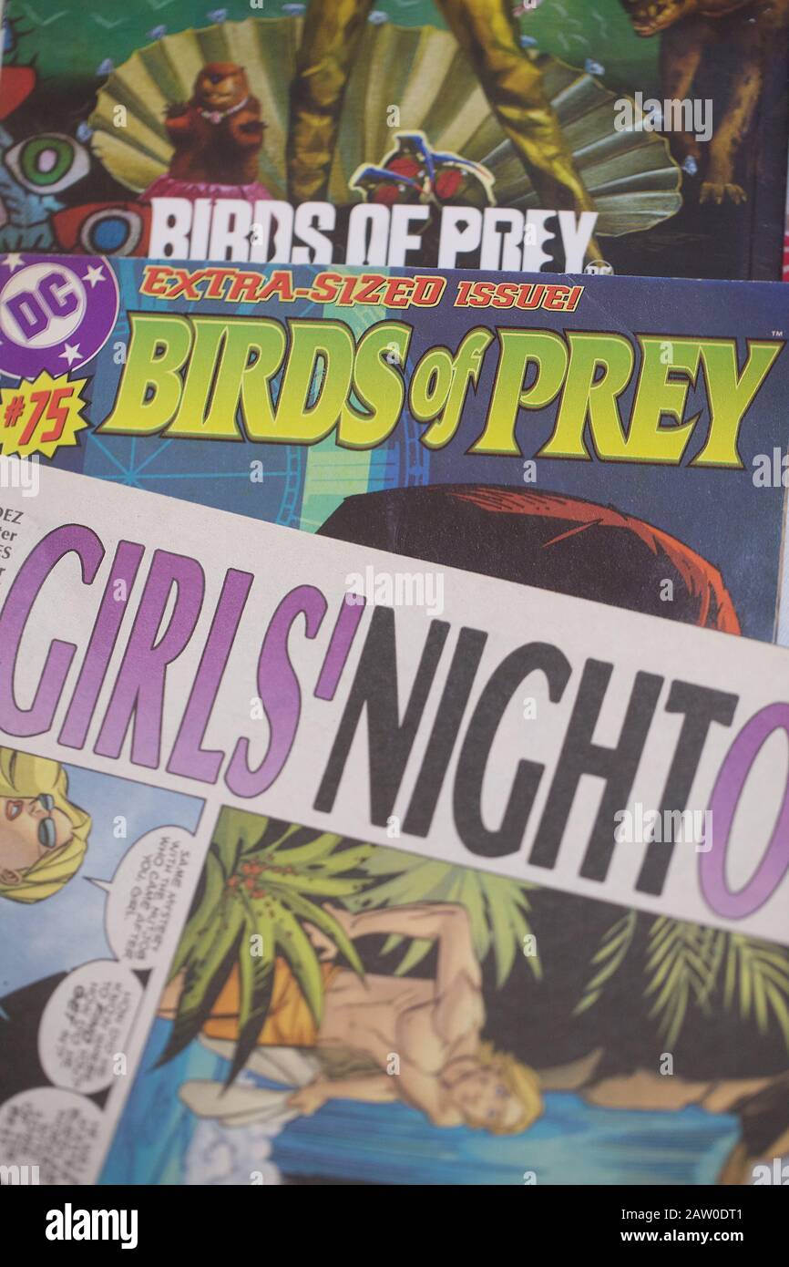 Birds Of Prey, DC comic book collection Stock Photo - Alamy