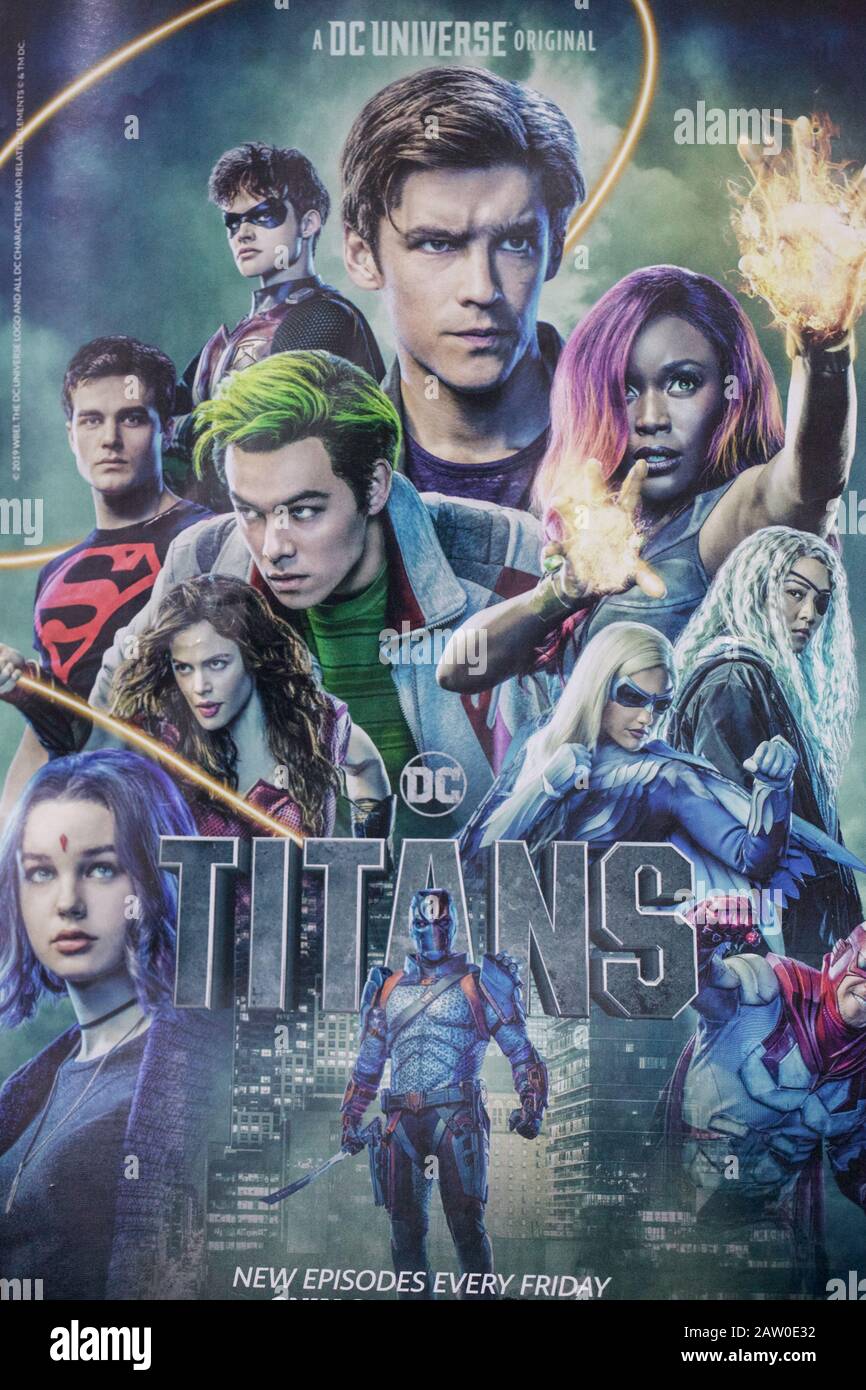 Teen Titans superhero tv poster Stock Photo