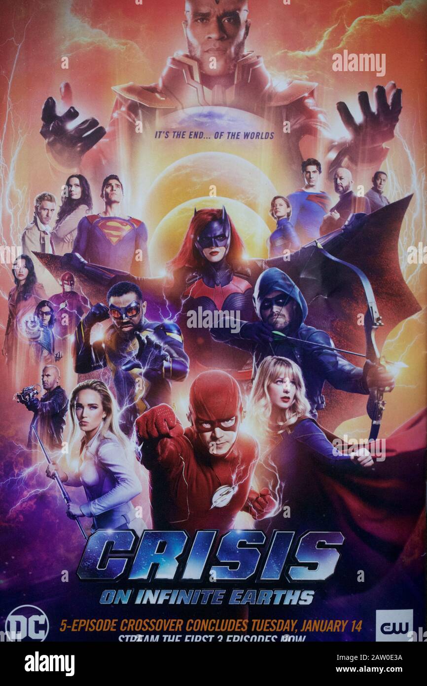 Crisis on Infinite Earths tv poster Stock Photo