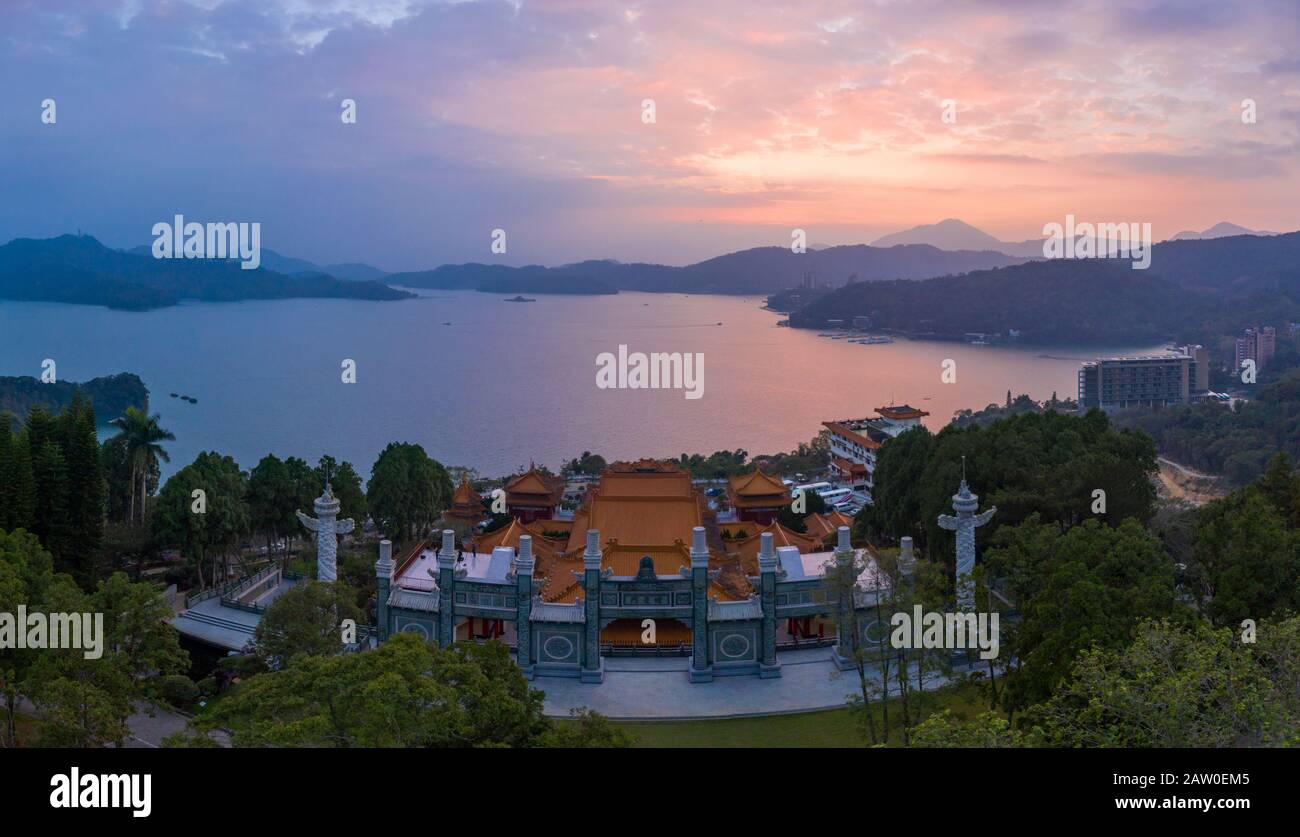 aerial-view-panorama-of-wen-wu-temple-at-sun-moon-lake-in-nantou