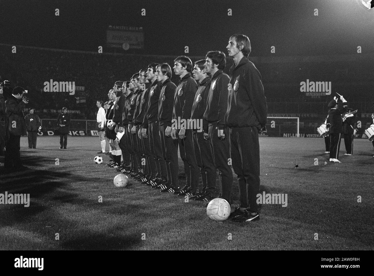 Netherlands against England 0-1. Dutch National Team Date: November 5, 1969 Location: Amsterdam, Britain Keywords: teams, international games, sport, football Stock Photo