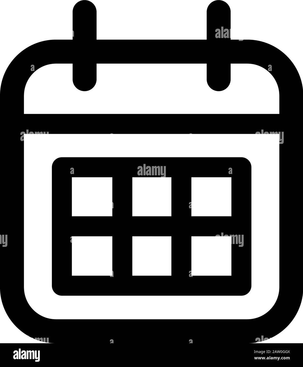 Calendar icon design template vector Stock Vector