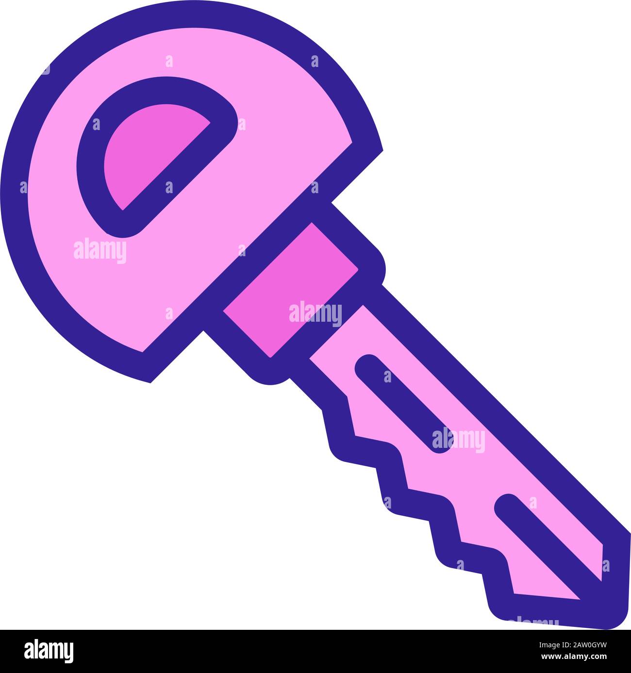 key icon vector. Isolated contour symbol illustration Stock Vector ...