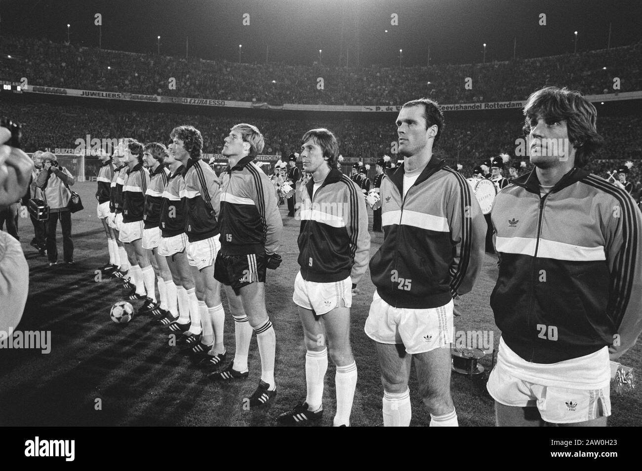 Football Netherlands-Belgium: 3-0. Preliminary World Cup Spain  Dutch squad for the game Date: October 14, 1981 Location: Rotterdam, South Holland Keywords: teams, sports, football, soccer Stock Photo