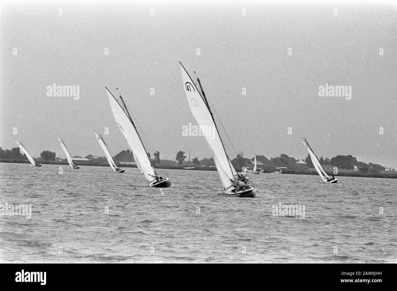 Dutch championships Rainbow Class sailing Alkmaardermeer Date: July 19, 1970 Keywords: CHAMPIONSHIPS, SAILING Stock Photo