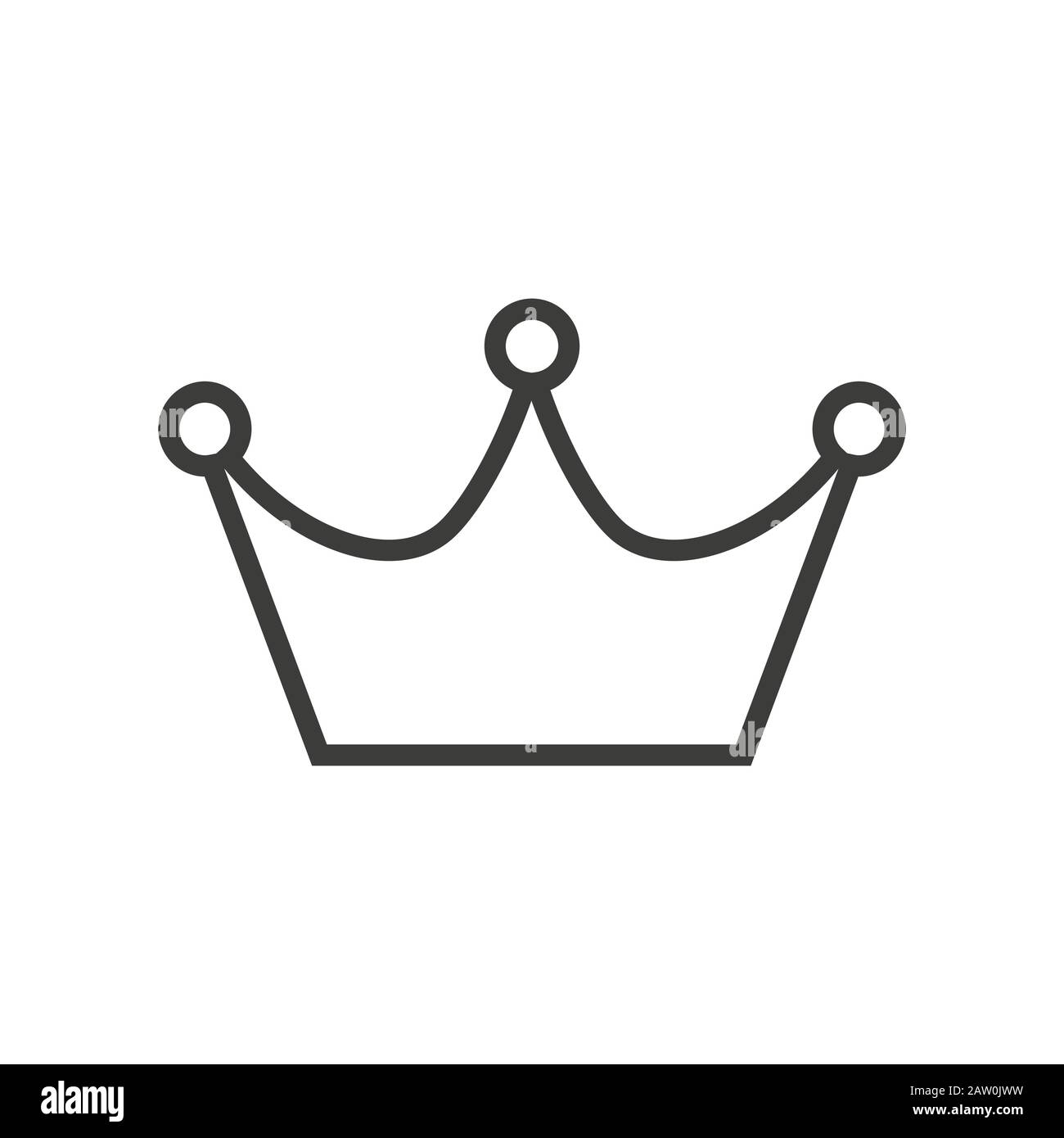 Crown Icon in trendy flat style isolated on grey background. Crown ...