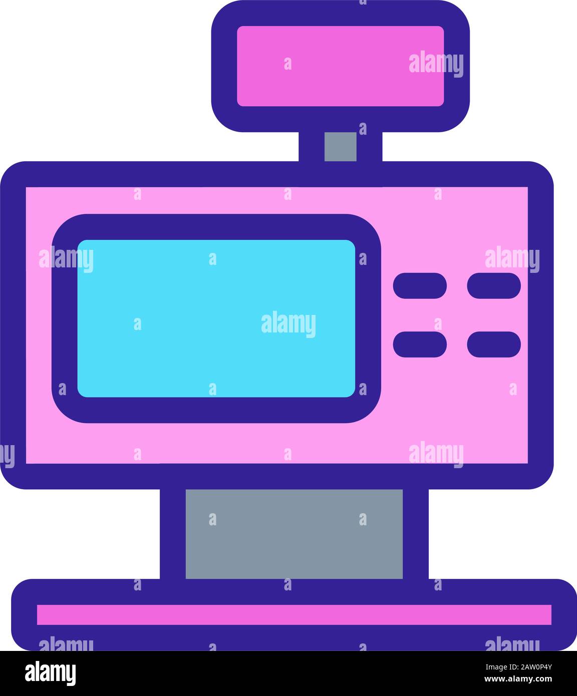 Cashier icon vector. Isolated contour symbol illustration Stock Vector ...
