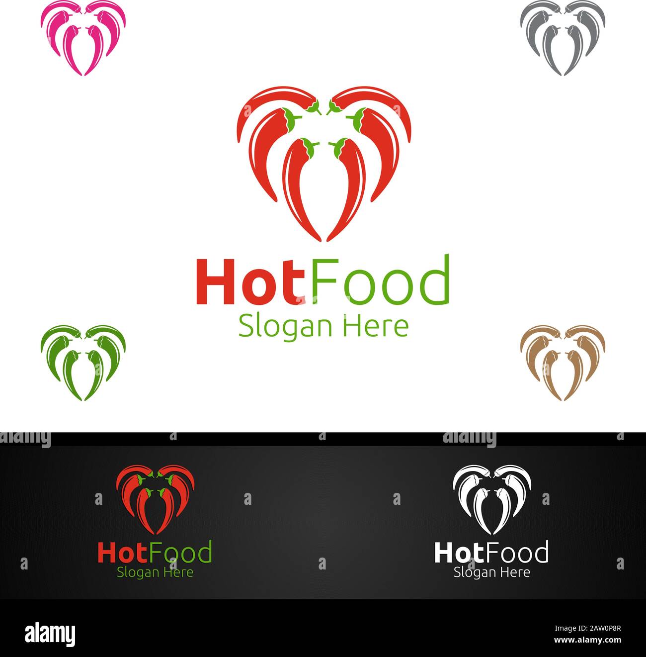 Chili Food Logo for Restaurant or Cafe Stock Vector Image & Art Alamy