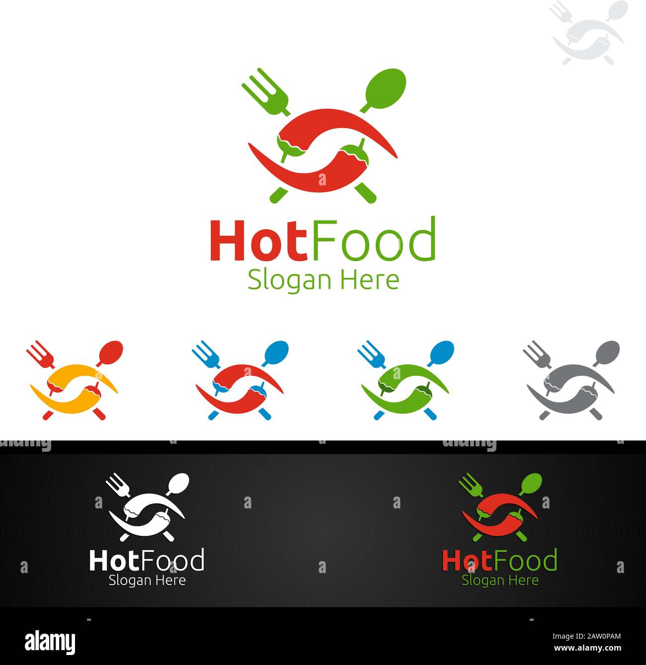 Chili Food Logo for Restaurant or Cafe Stock Vector Image & Art Alamy