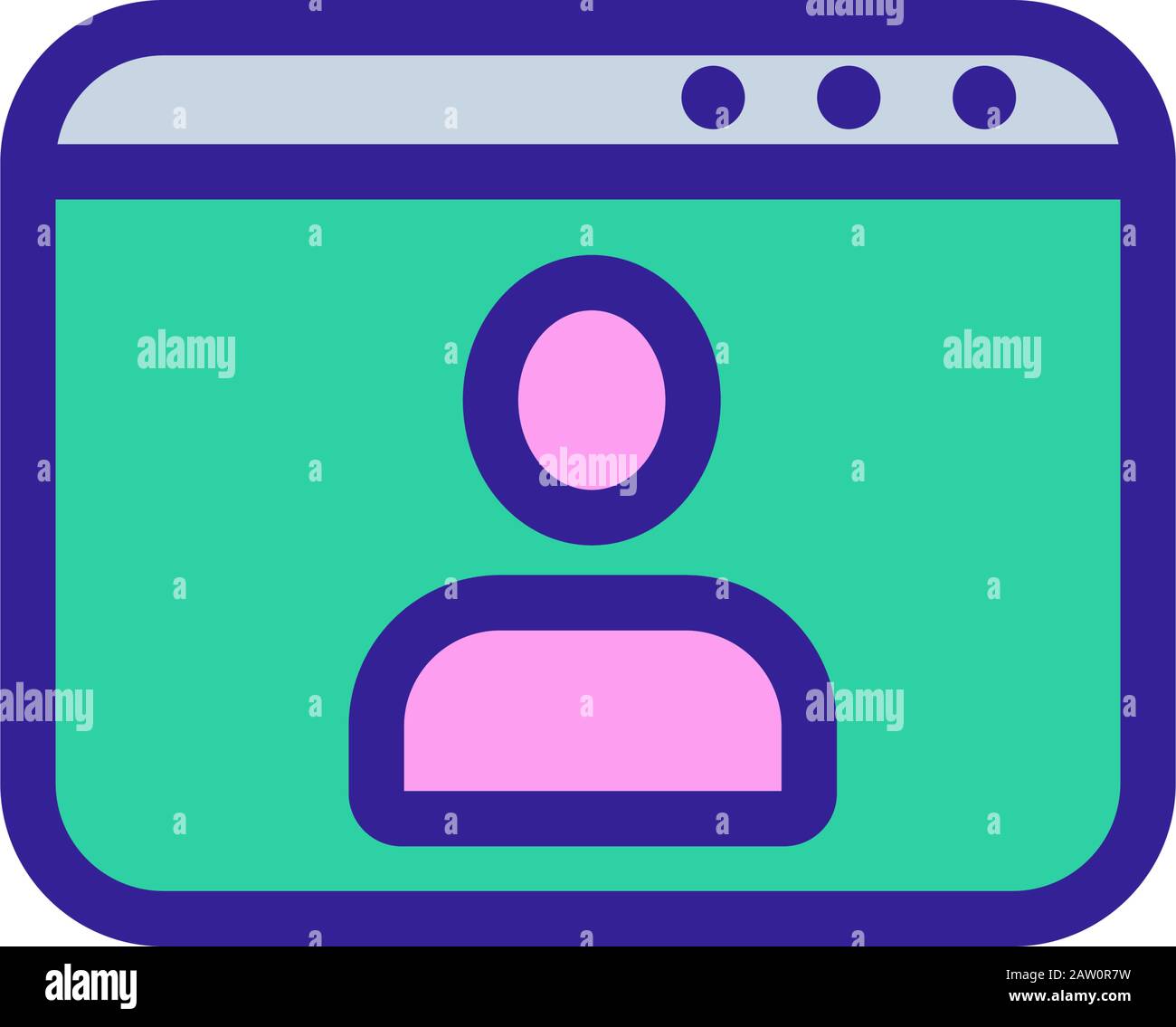 Browser user icon vector. Isolated contour symbol illustration Stock ...
