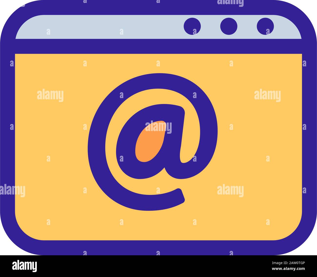 Browser mail icon vector. Isolated contour symbol illustration Stock ...