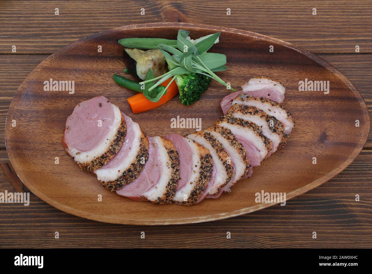 Pastrami of duck meat Stock Photo Alamy