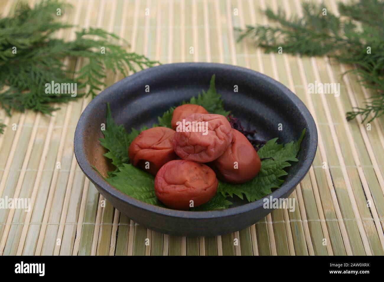 Umeboshi (Japanese pickled plum Stock Photo Alamy