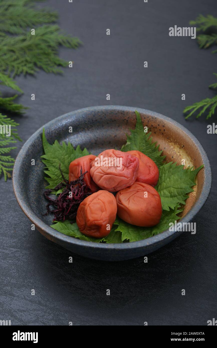 Umeboshi (Japanese pickled plum Stock Photo Alamy