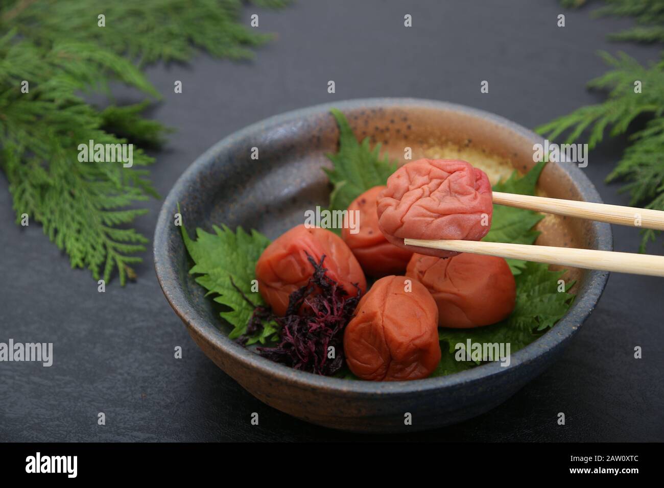 Umeboshi (Japanese pickled plum Stock Photo Alamy