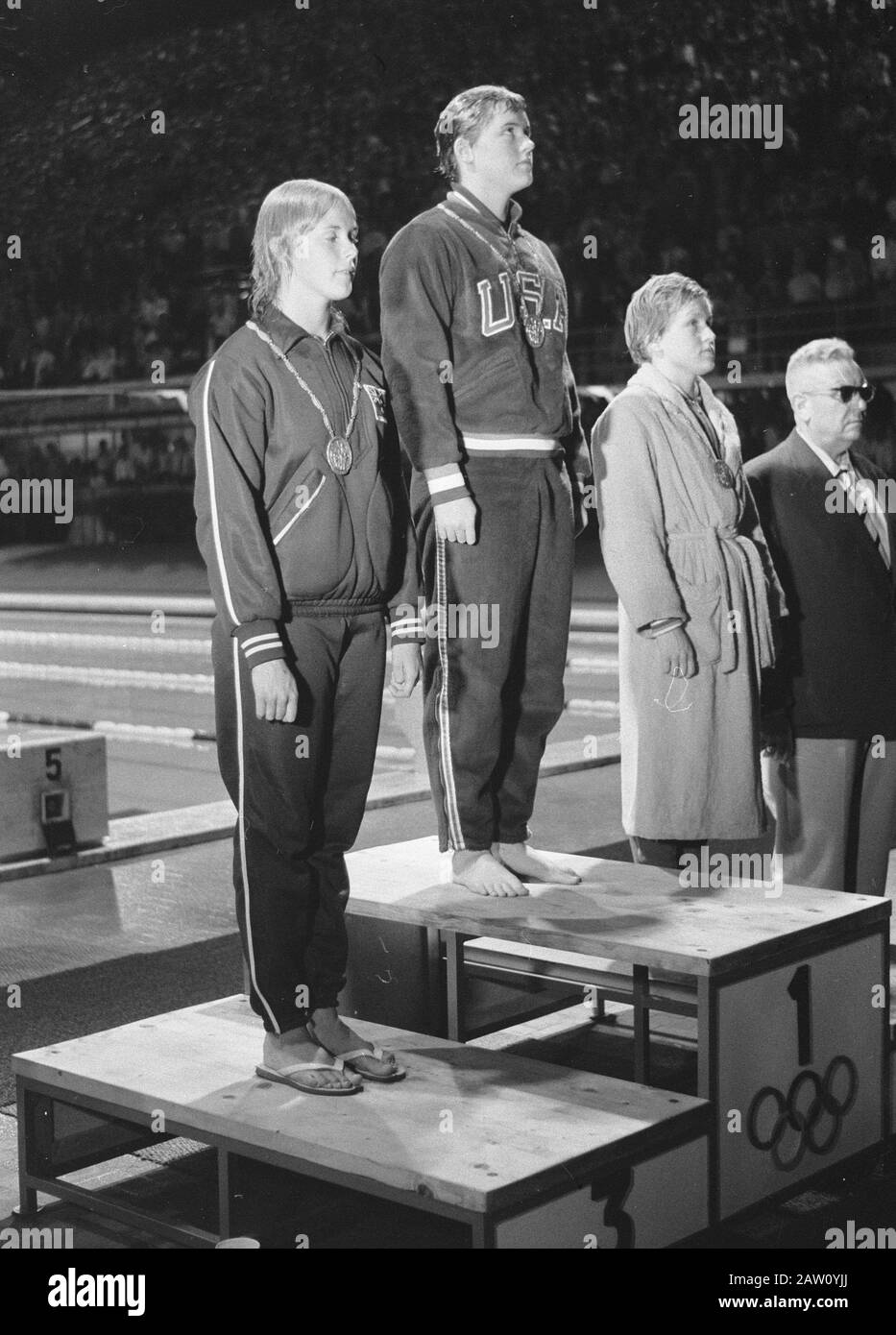 1960 swimming olympic games in rome Black and White Stock Photos